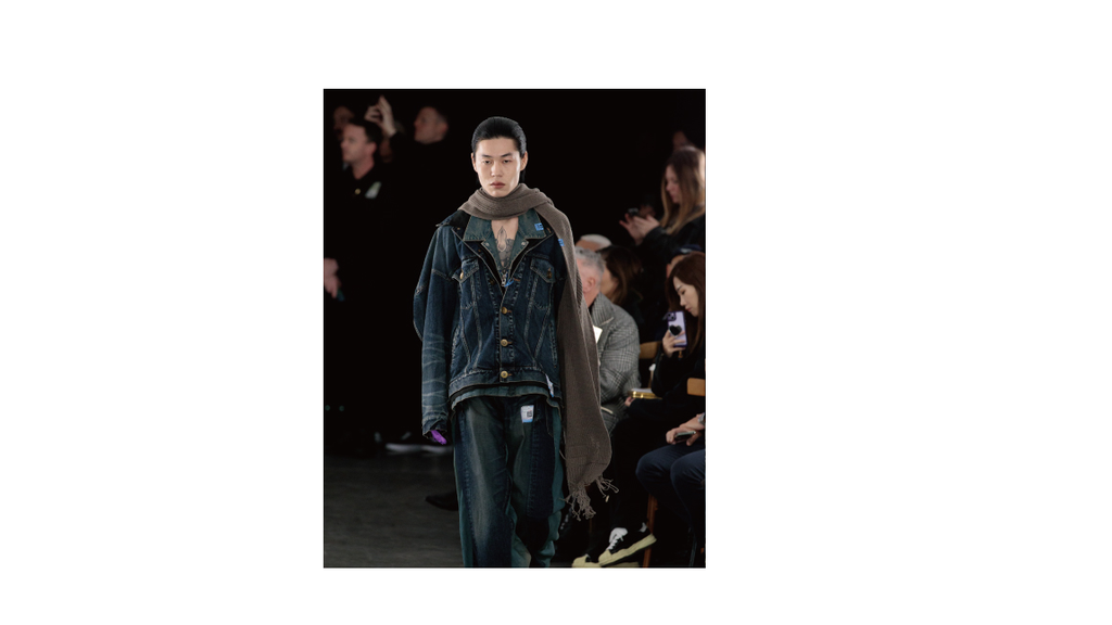 MAISON MIHARA YASUHIRO 3 LAYERED  DENIM JACKET
