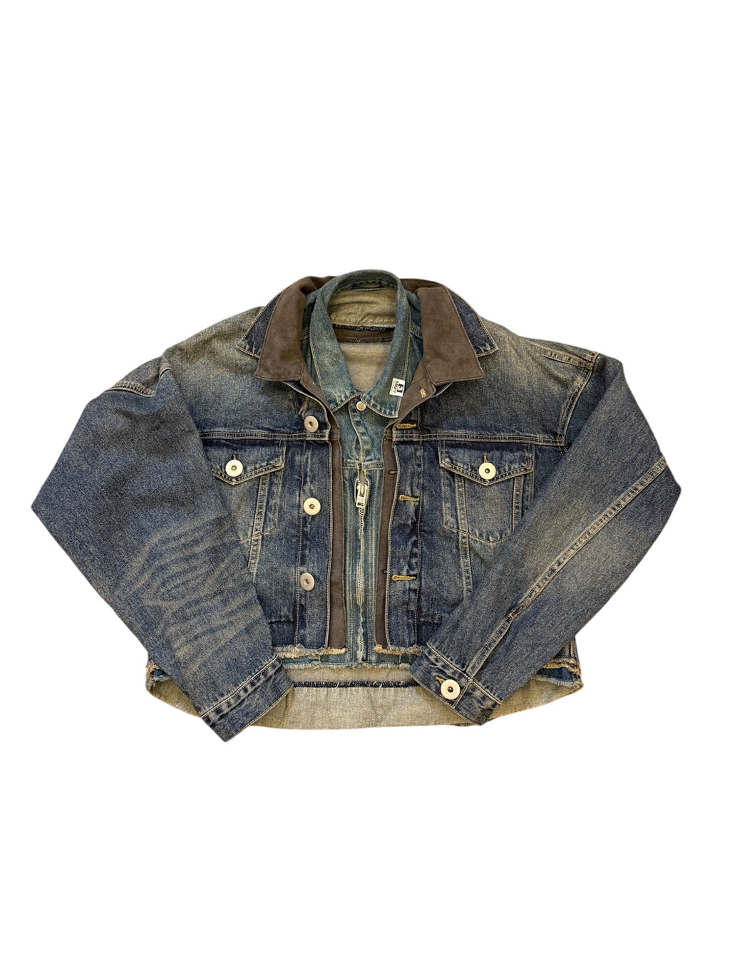 MAISON MIHARA YASUHIRO 3 LAYERED  DENIM JACKET